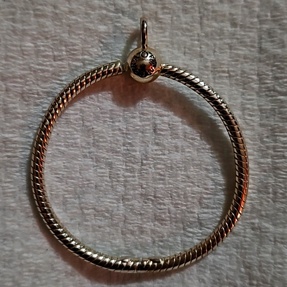 Original Pandora charm holder pendant, sterling silver